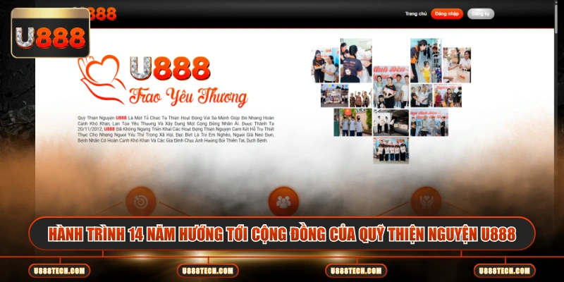 Hành trình 14 năm hướng tới cộng đồng của quỹ thiện nguyện U888